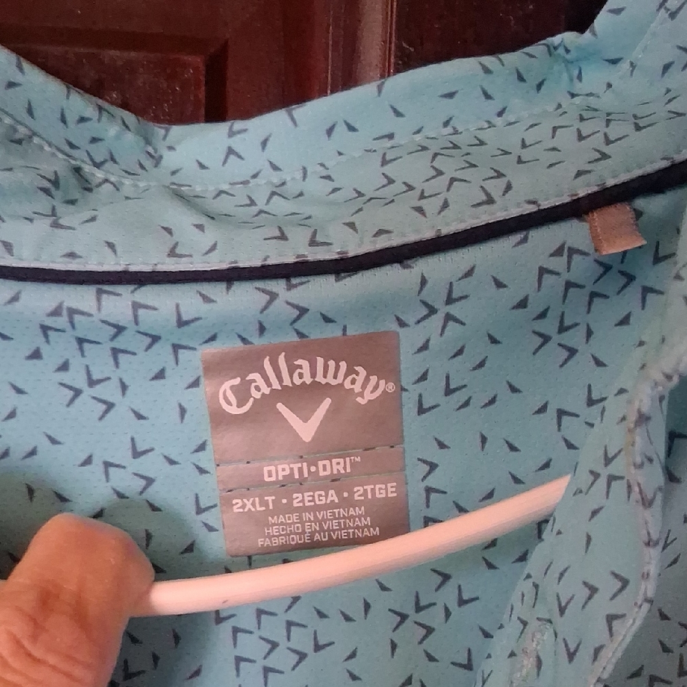 Callaway Aqua Patterned Golf Polo